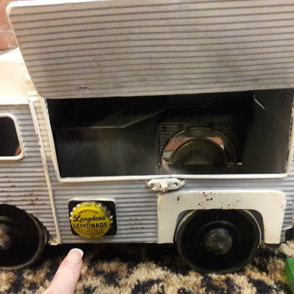 RETRO Metal Vintage ART Food Truck Van Home Decor 12" Toy Display Van Camper FUN - Picture 7 of 11